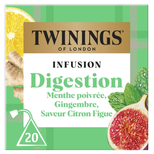 Infusion Digestion Menthe Poivrée, Gingembre, Saveur Citron Figue TWININGS