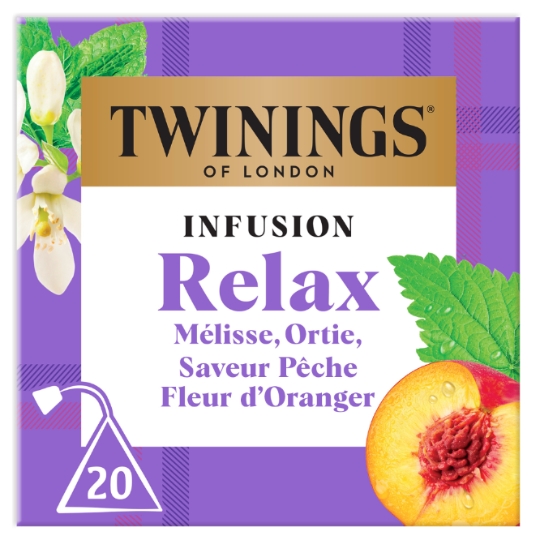Infusion Relax Saveur Pêche et Fleur d'Oranger TWININGS