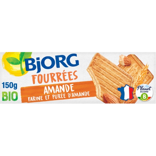 Biscuits bio Fourrés à l'amande BJORG