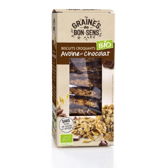 Biscuits avoine et chocolat Bio GRAINE DE BON SENS