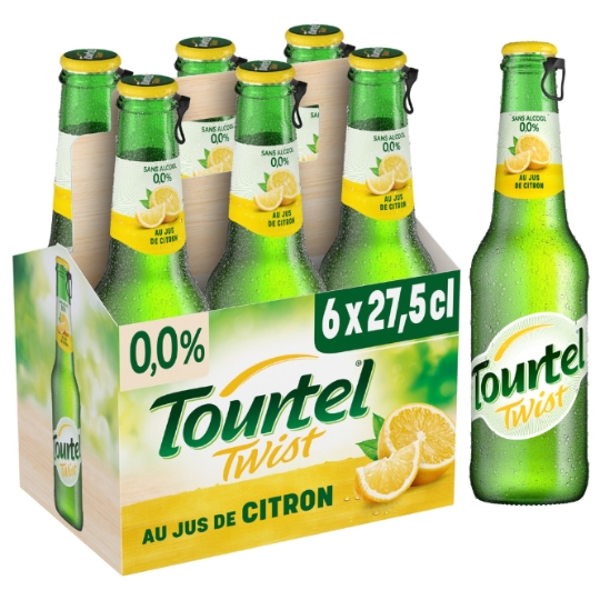 Bière Aromatisée Jus de Citron Sans Alcool 0,0% TOURTEL TWIST