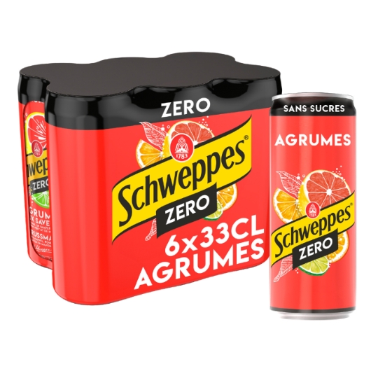 Soda aux Agrumes Zéro Sucres SCHWEPPES