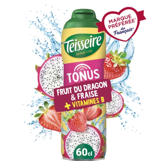 Sirop Tonus Fruit du Dragon et Fraise Vitamine B TEISSEIRE