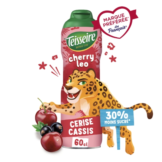 Sirop Leo Cerise et Cassis TEISSEIRE