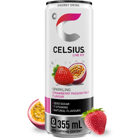 Soda Énergisant Fraise Fruit de la Passion CELSIUS