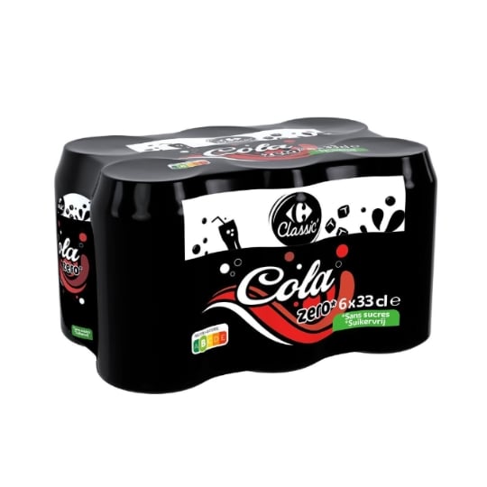 Soda au Cola Zéro Sucres CARREFOUR CLASSIC'