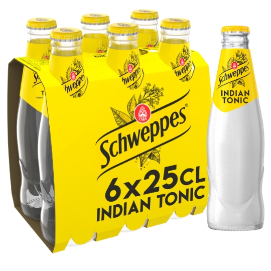 Soda Indian Tonic à l'Extrait d'Écorces de Quinquina SCHWEPPES