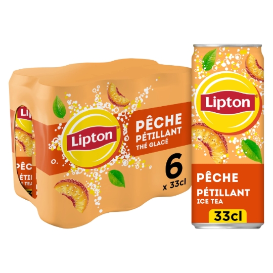 Boisson Thé Glacé Pétillant Pêche LIPTON