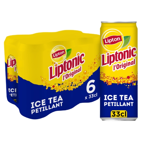 Boisson Thé Glacé Pétillant Saveur Citron Vert LIPTONIC