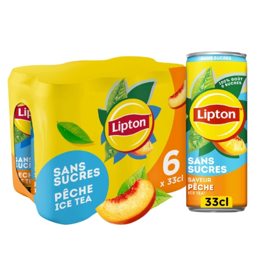 Boisson Thé Glacé Pêche Zéro Sucres LIPTON