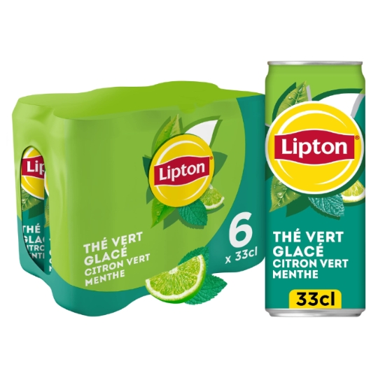 Boisson Thé Vert Glacé Citron Vert et Menthe LIPTON