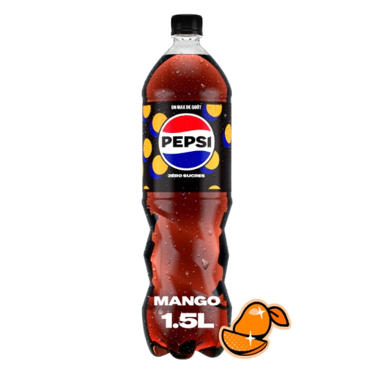 Soda au Cola Zéro Sucre Saveur Mango PEPSI