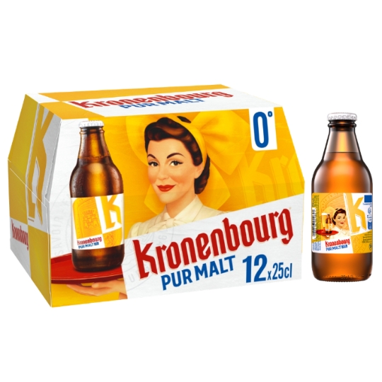 Bière Blonde Pur Malt Sans Alcool 0,4% KRONENBOURG