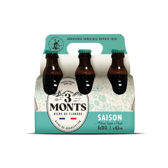Bière Blonde de Dégustation Saison Fraîche et Florale 6,5% 3 MONTS