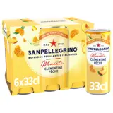 Eau Gazeuse Aromatisée Clémentine Pêche SAN PELLEGRINO MOMENTI