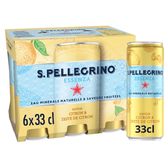 Eau Gazeuse Aromatisée Citron Zeste De Citron SAN PELLEGRINO ESSENZA