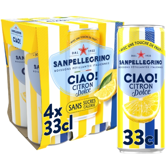 Boisson Gazeuse Aromatisée Citron Dolce Ciao ! SAN PELLEGRINO