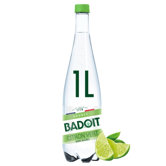 Eau Gazeuse Aromatisée Citron Vert Sans Sucres BADOIT