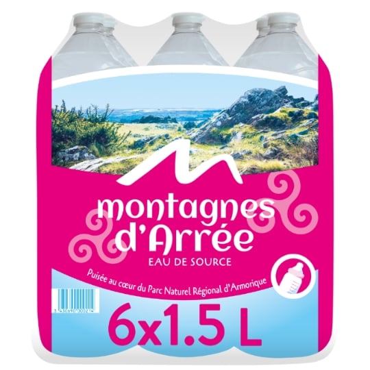 Eau de Source Plate MONTAGNES D'ARREE