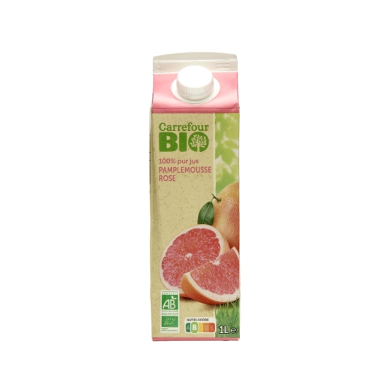 Jus de pamplemousse pur jus rose bio CARREFOUR BIO