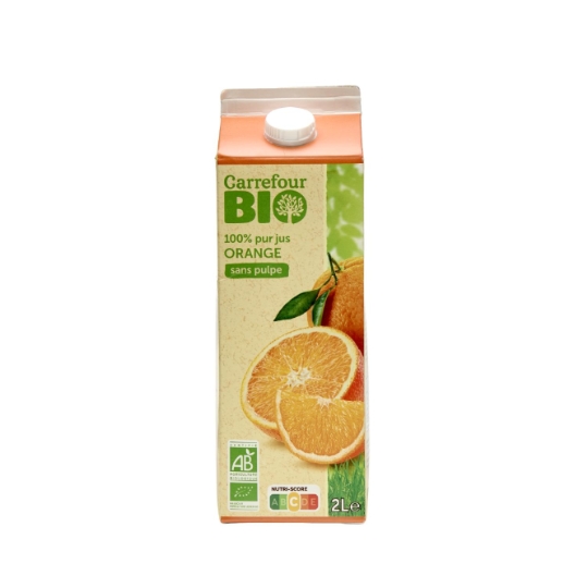 Jus d'orange sans sucres ajoutés, bio CARREFOUR BIO