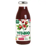 Jus cranberry du Québec 100% pur jus sans sucres ajoutés Bio VITABIO
