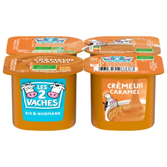 Crème dessert caramel Bio LES 2 VACHES
