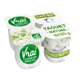 Yaourts nature Bio VRAI