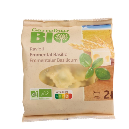 Ravioli bio, Emmental et basilic CARREFOUR BIO
