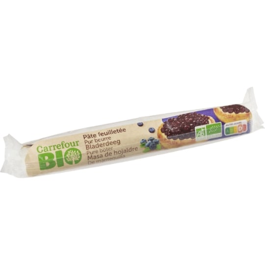 Pâte feuilletée pure beurre CARREFOUR BIO