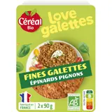 Galettes fines épinards pignons bio CEREAL
