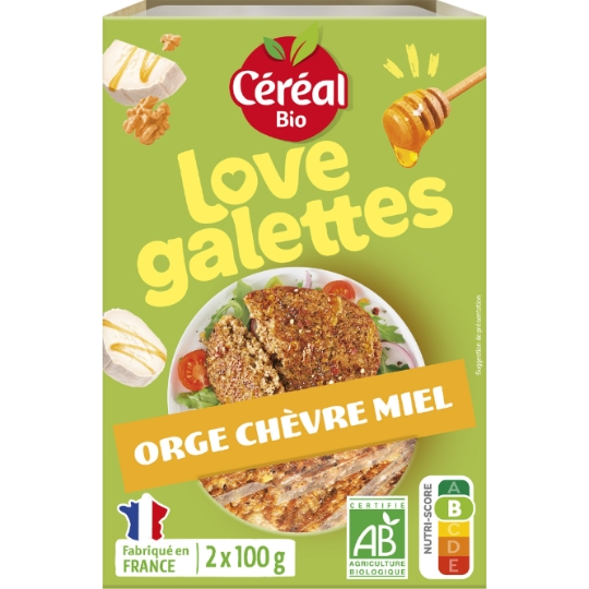 Galettes orge/chèvre/miel bio CEREAL