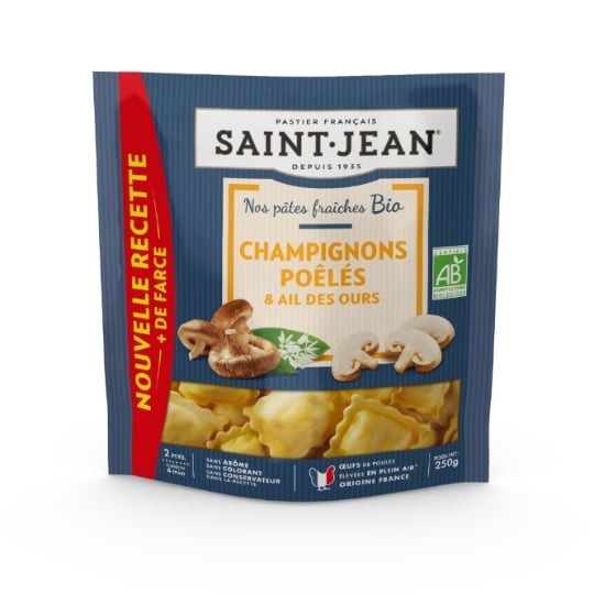 Pâtes fraîches ravioli bio aux champigons et ail des ours SAINT JEAN
