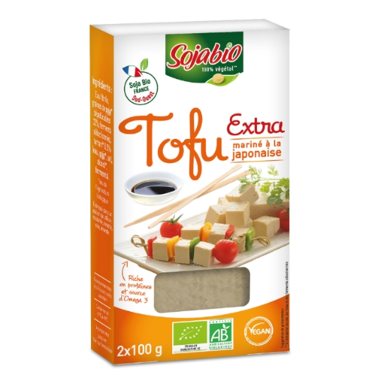 Tofu extra bio mariné à la japonaise  SOJABIO