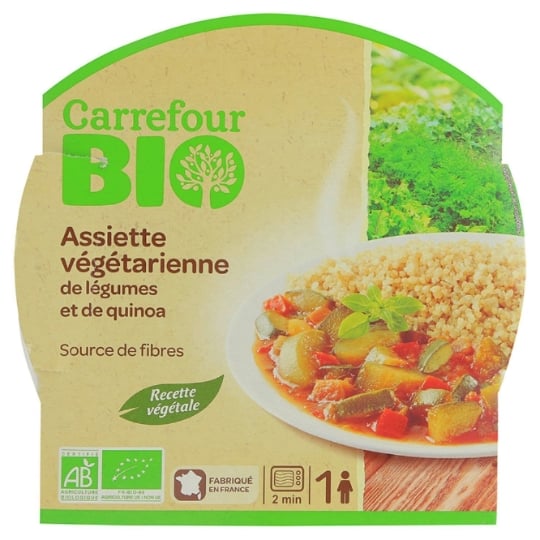 Plat cuisiné légumes et quinoa  Bio CARREFOUR BIO