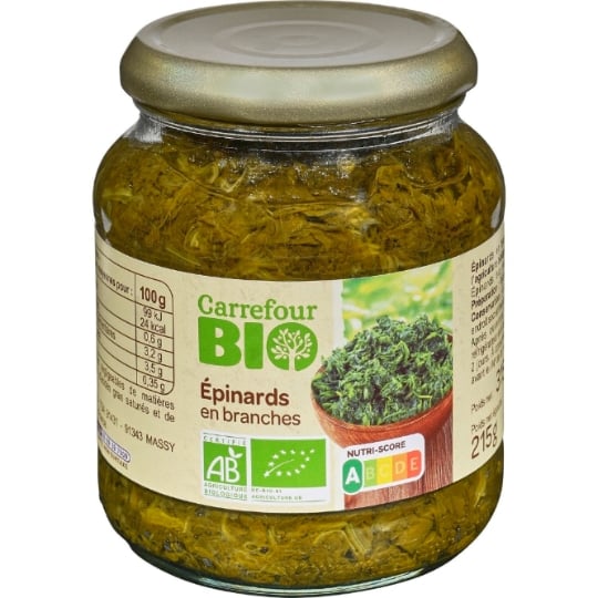 Epinards  en branches Bio CARREFOUR BIO