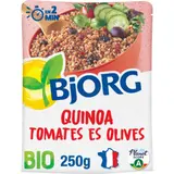 Plat cuisiné bio Quinoa tomates olives BJORG