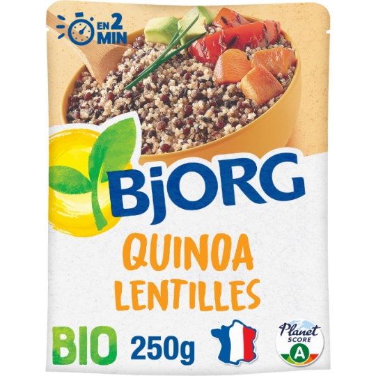 Plat cuisiné bio Quinoa lentilles BJORG