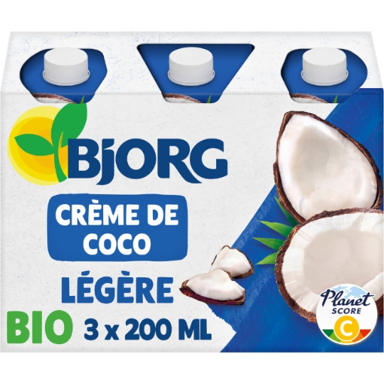Aide culinaire bio Crème de coco légère BJORG
