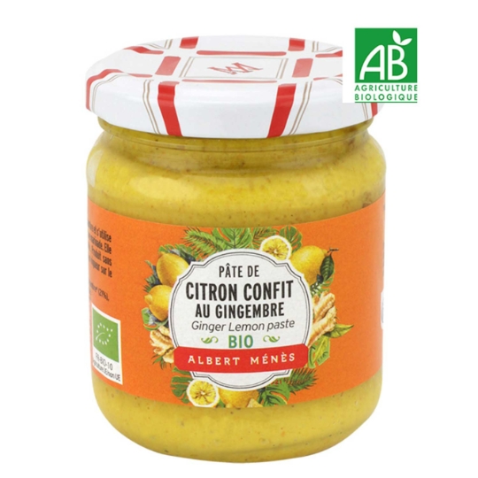 Condiment Pâte de Citron Confit au Gingembre Bio ALBERT MENES