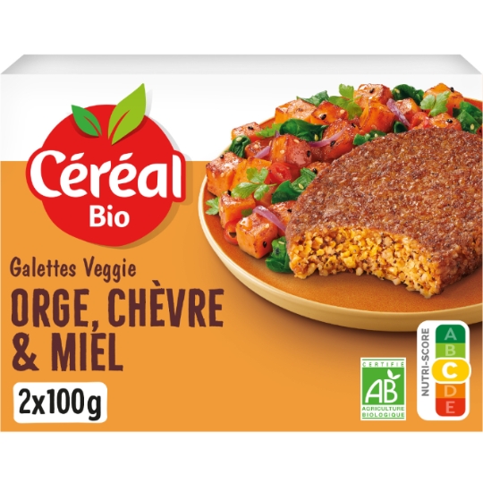 Galettes orge, boulghour & chèvre miel bio CEREAL BIO