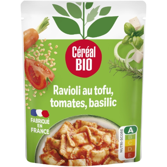 Ravioli au Tofu, Tomates, Basilic CEREAL BIO