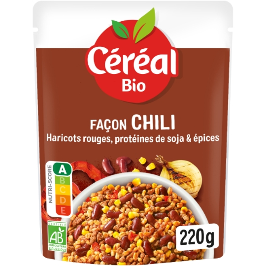 Haricots rouges blé, soja façon Chilli Bio CEREAL BIO