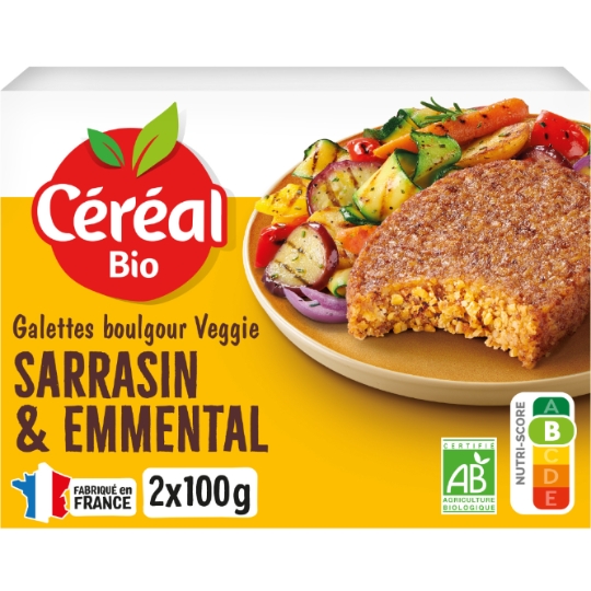 Galettes boulgour et sarrasin à l'emmental Bio CEREAL BIO
