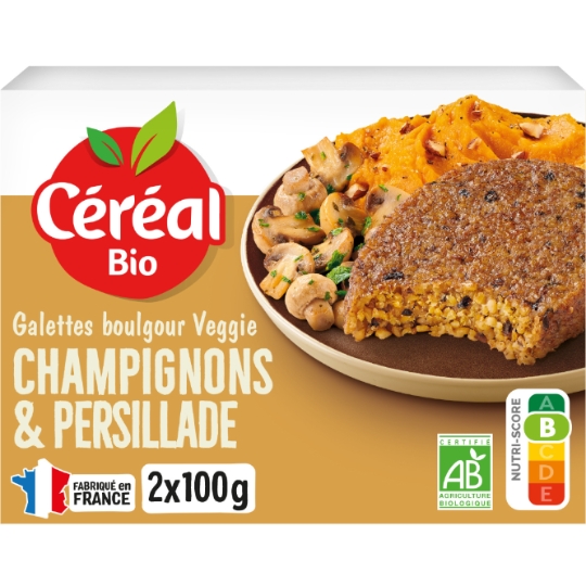 Galettes boulgour et millet aux champignons Bio CEREAL BIO