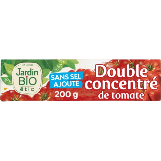 Double concentré de tomate sans sel ajouté Bio JARDIN BIO ETIC