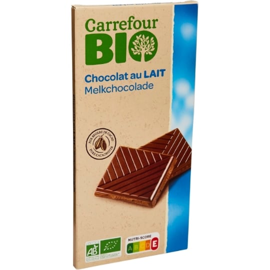 Tablette de Chocolat Lait Bio CARREFOUR BIO