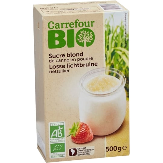 Sucre de Canne Blond en Poudre Bio CARREFOUR BIO