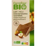 Tablette de Chocolat Lait Noisettes Caramélisées Bio CARREFOUR BIO