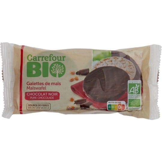 Biscuits galettes maïs choco noir CARREFOUR BIO